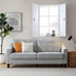 Harper 3 - Seater Slope Arm Grey Woven Fabric Sofa - daals