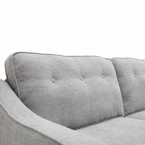 Harper 3-Seater Slope Arm Grey Woven Fabric Sofa