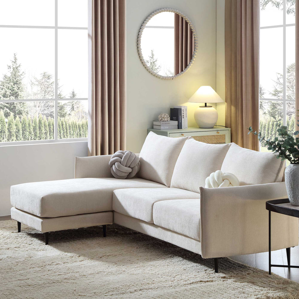 Bari Light Beige Fabric Sofa daals