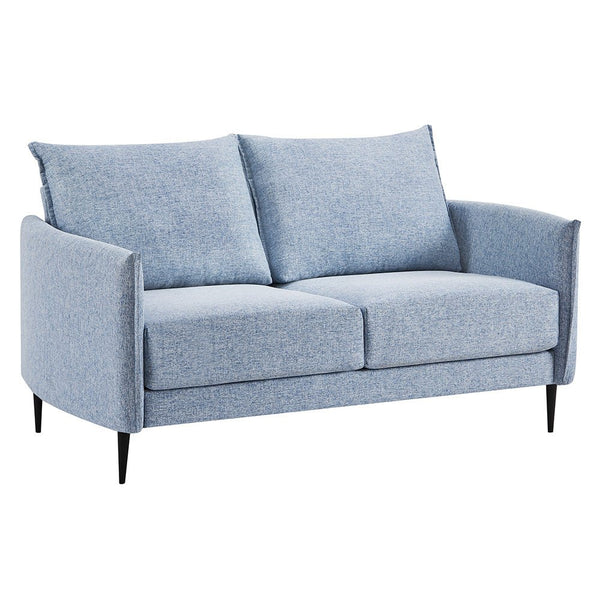 Bari Flax Blue Fabric Sofa