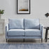 Bari Flax Blue Fabric Sofa - daals