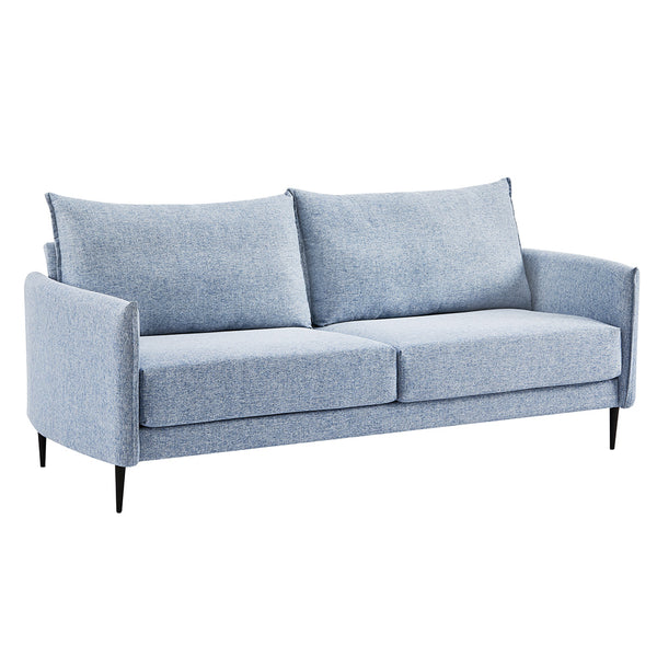 Bari Flax Blue Fabric Sofa