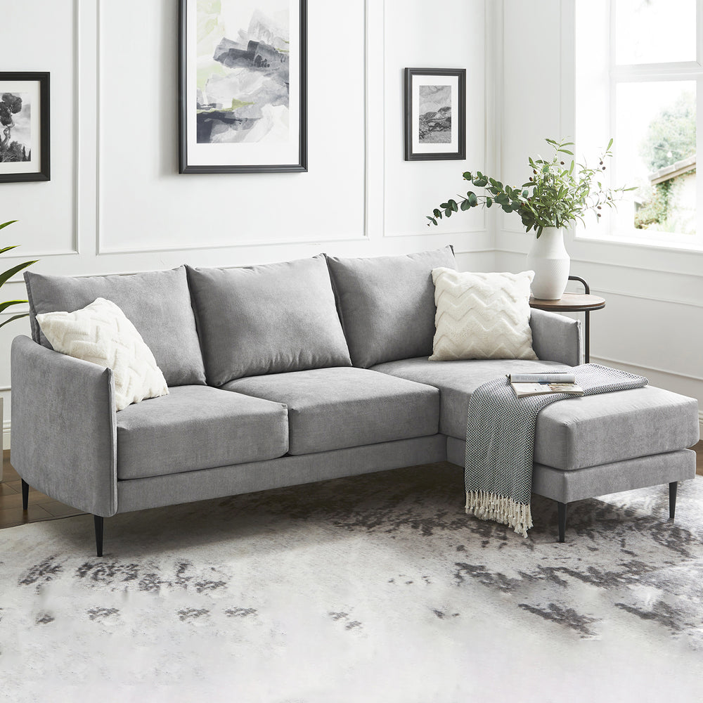Bari Grey Fabric Sofa | daals