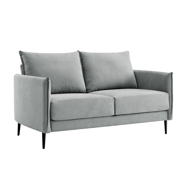 Bari Light Grey Brushed Fabric Sofa