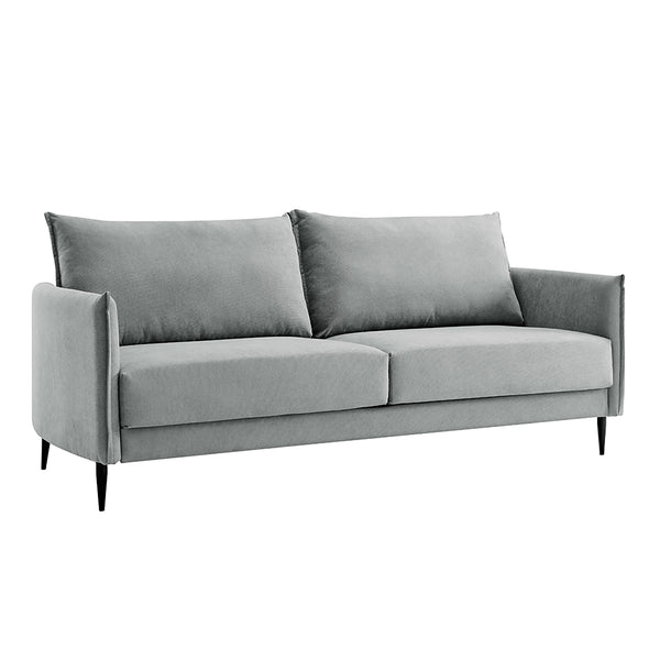 Bari Light Grey Brushed Fabric Sofa