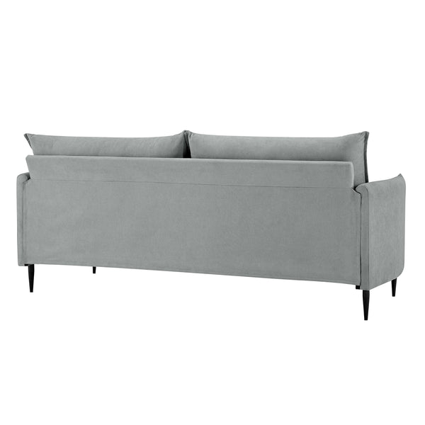 Bari Light Grey Brushed Fabric Sofa