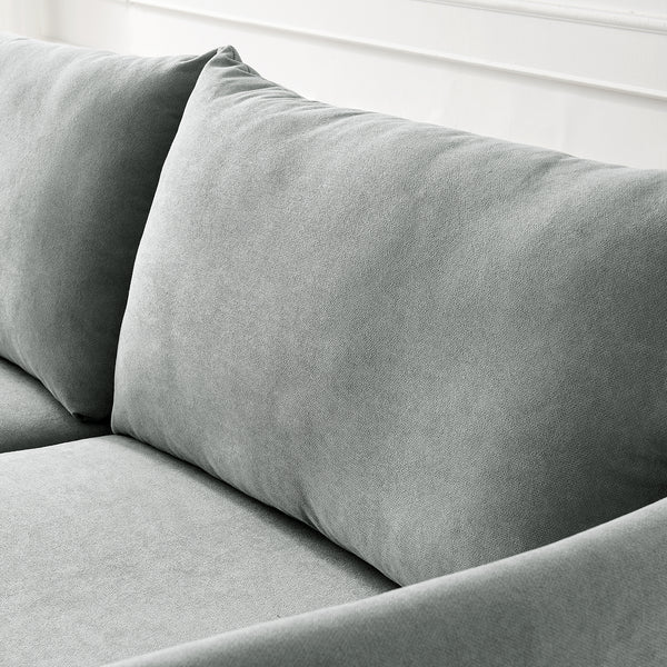 Bari Light Grey Brushed Fabric Sofa