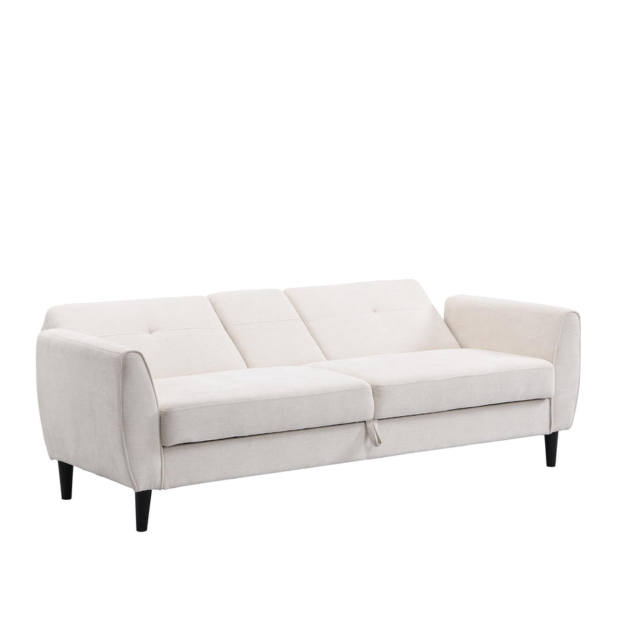 Latimer Beige Woven Fabric 3-Seater Storage Sofa Bed