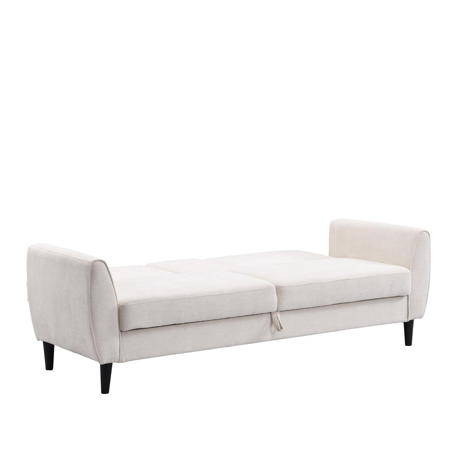 Latimer Beige Woven Fabric 3-Seater Storage Sofa Bed