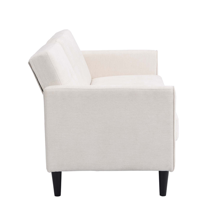 Latimer Beige Woven Fabric 3-Seater Storage Sofa Bed