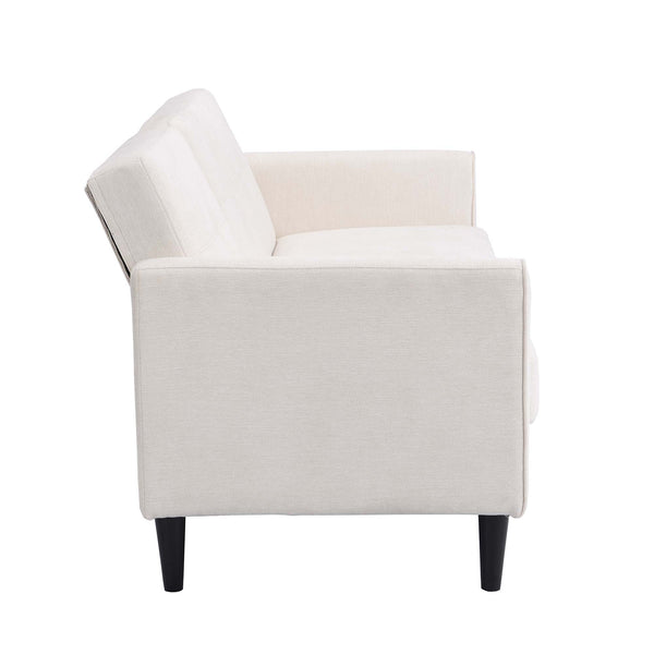 Latimer Beige Woven Fabric 3-Seater Storage Sofa Bed