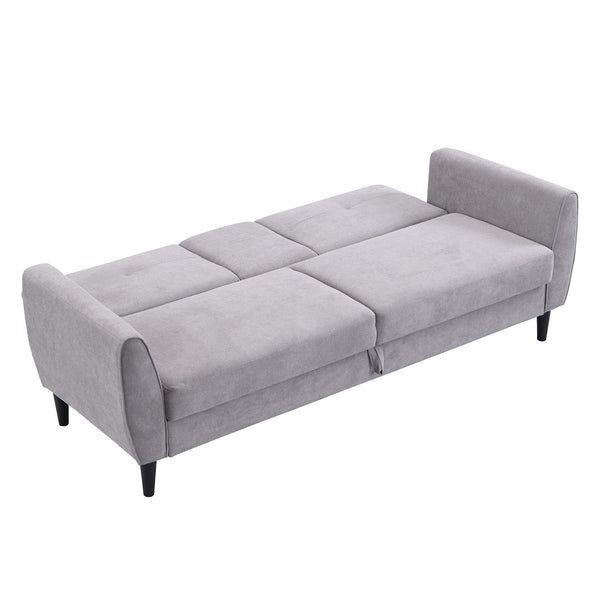 Latimer Light Grey Brushed Fabric 3-Seater Storage Sofa Bed