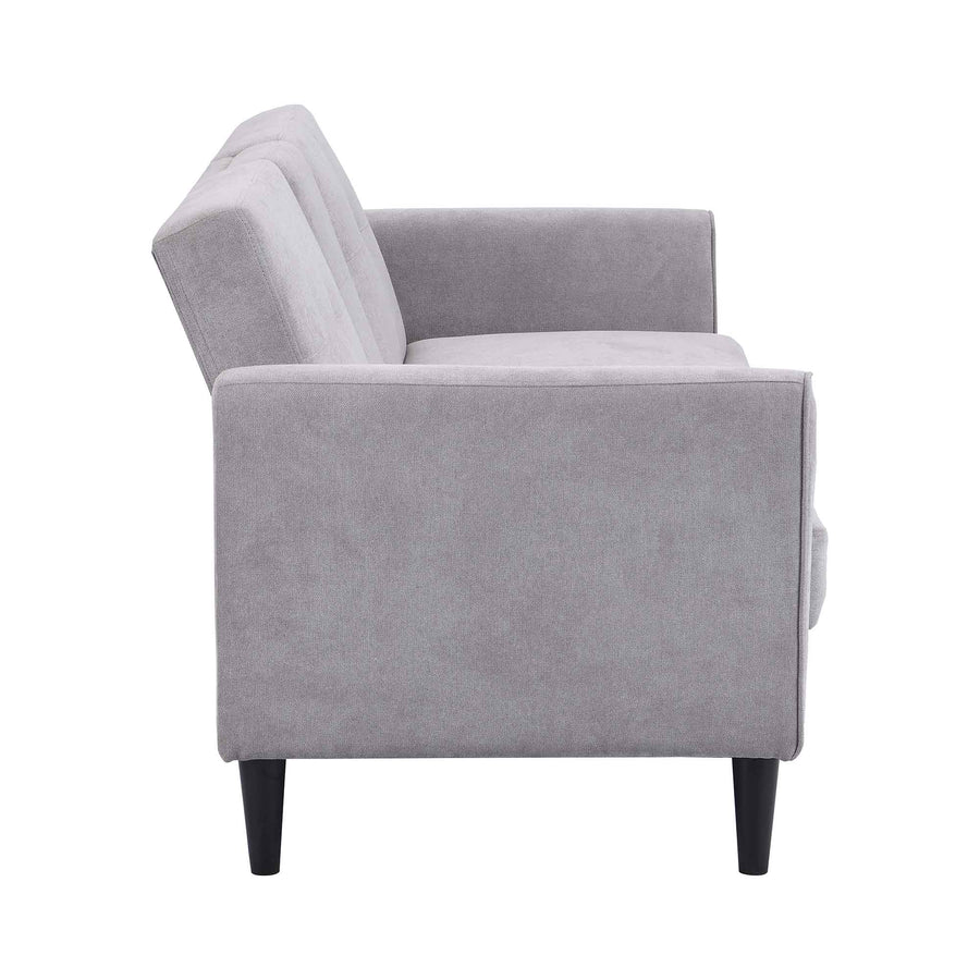 Latimer Light Grey Brushed Fabric 3-Seater Storage Sofa Bed