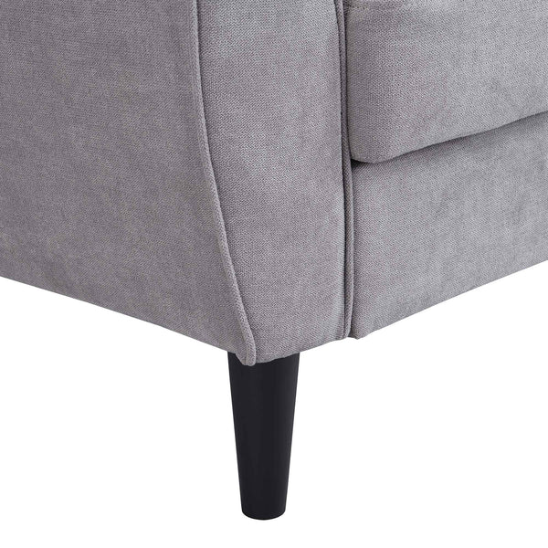 Latimer Light Grey Brushed Fabric 3-Seater Storage Sofa Bed