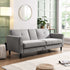Latimer Light Grey Brushed Fabric 3 - Seater Storage Sofa Bed - daals
