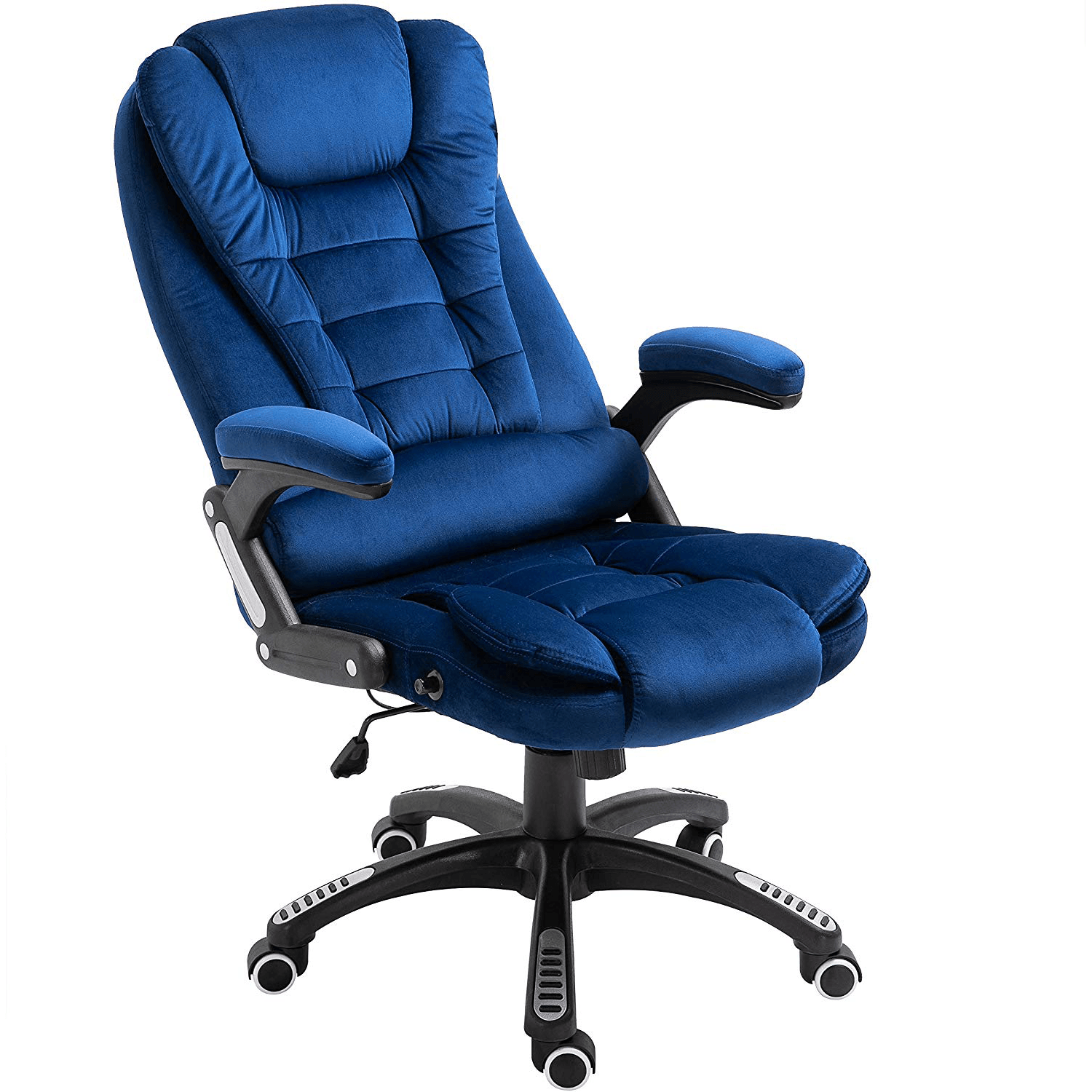 Cherry Tree Furniture Executive Recline Extra Padded Office Chair Standard, MO17 Blue Velvet
