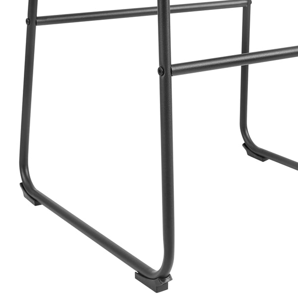 Sutton Set of 2 Barstools with Fluted Back (Mustard Velvet)