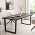 BERN 6 - 8 Seater Dark Oak Extending Dining Table with Metal Legs - daals