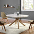 Grenchen Round to Oval 4 to 6 - Seater White High Gloss Extendable Dining Table - daals
