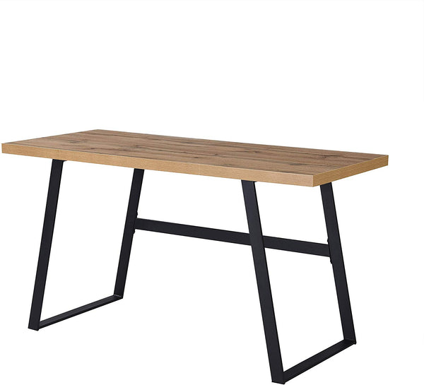 KLOTEN Oak Desk with Black Metal Legs