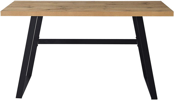 KLOTEN Oak Desk with Black Metal Legs