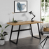 KLOTEN Oak Desk with Black Metal Legs - daals