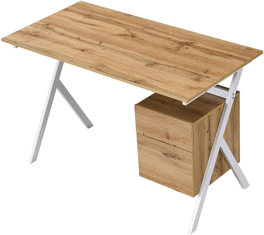 SION Desk with Drawer & Cupboard Oak