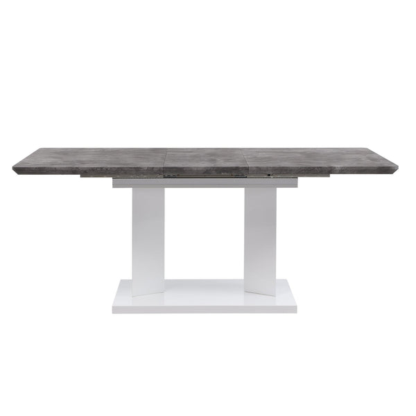 Goswell Concrete Effect Extending Dining Table 6 to 8 Seater