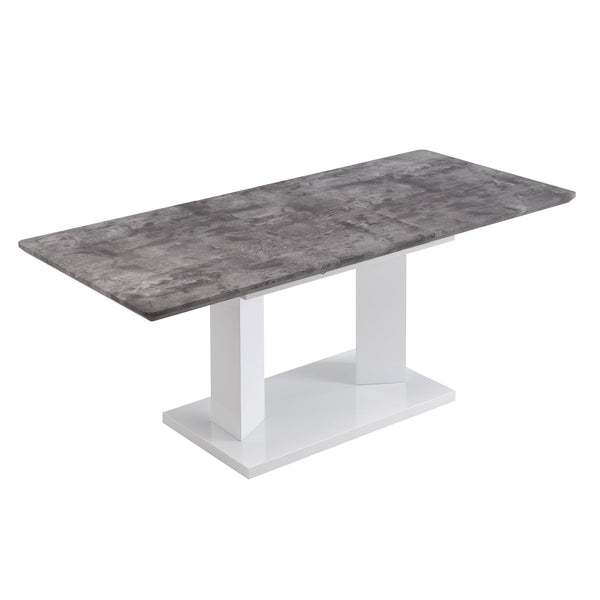 Goswell Concrete Effect Extending Dining Table 6 to 8 Seater