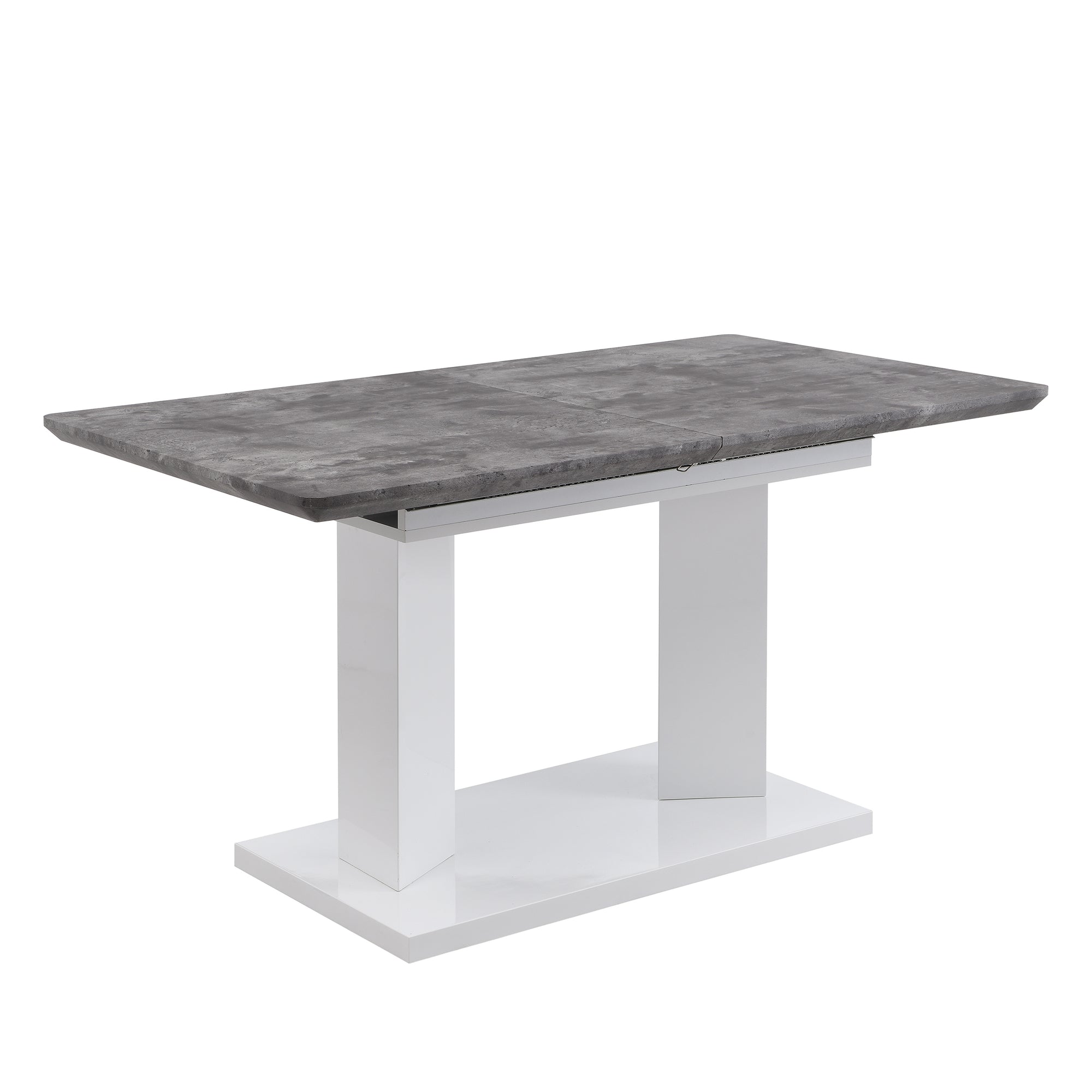 Goswell Concrete Effect Extending Dining Table 6 to 8 Seater