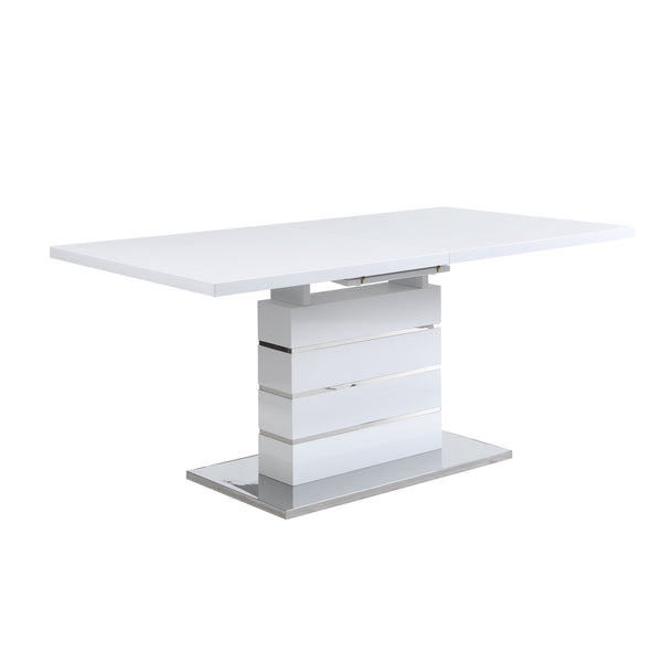 Hayne High Gloss White Extending Dining Table 6 to 8 Seater