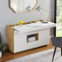 Yukon High Gloss White 2 in 1 Desk or Sideboard with Extendable Top - daals