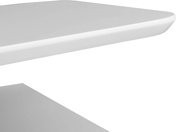 Soren Oak and White Desk with Cupboard