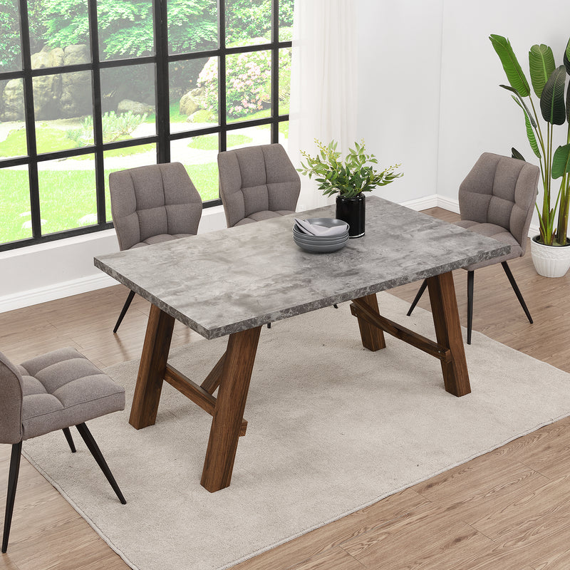 Lambeth Concrete effect 150cm Dining Table
