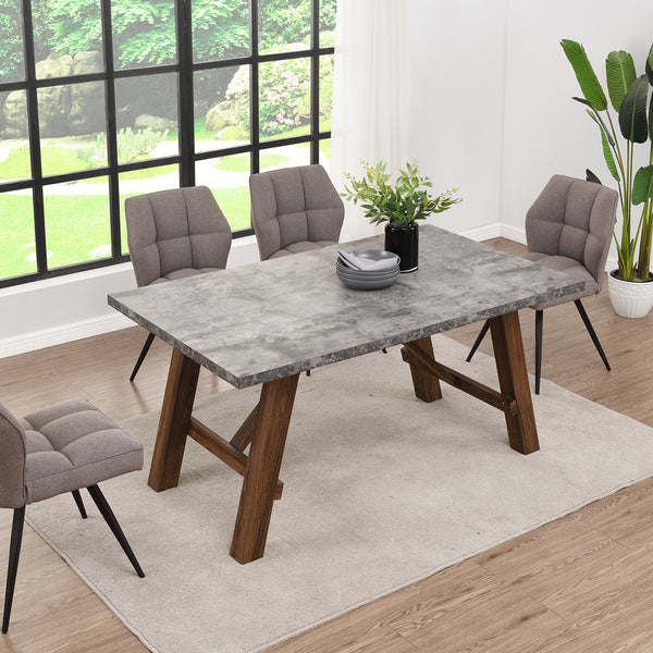 Lambeth Concrete effect 150cm Dining Table