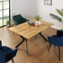 Granby Wotan Oak Effect 140cm Dining Table with Geometric Metal Legs - daals