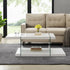 Albion White High Gloss and Glass Coffee Table - daals