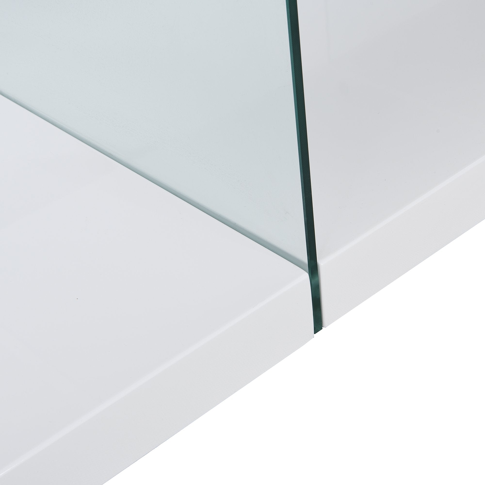 Albion White High Gloss and Glass Coffee Table