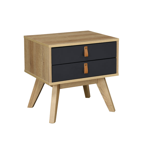 Tallis Two Tone Bedside Table with 2 drawers