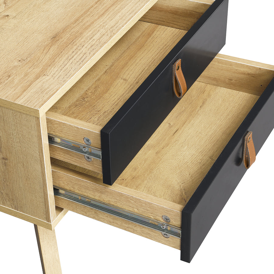 Tallis Two Tone Bedside Table with 2 drawers - daals