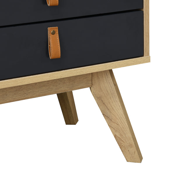 Tallis Two Tone Bedside Table with 2 drawers