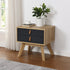 Tallis Two Tone Bedside Table with 2 drawers - daals
