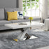 Basel High Gloss White Coffee Table with Stainless Steel Base - daals