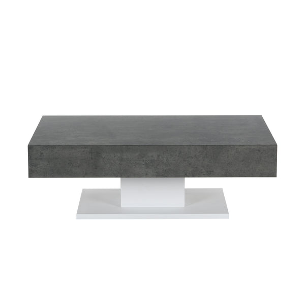 Goswell Concrete Effect Coffee Table with Double Drawers