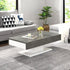 Goswell Concrete Effect Coffee Table with Double Drawers - daals
