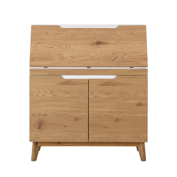 Ernest Writing Bureau in White & Oak Colour