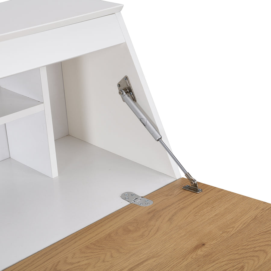 Ernest Writing Bureau in White & Oak Colour