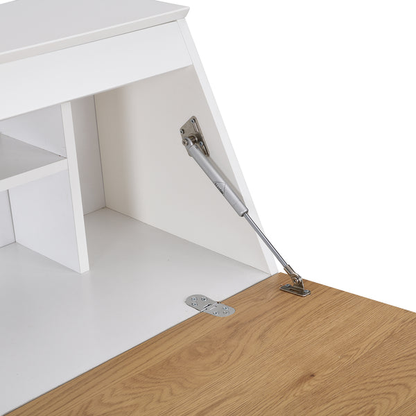 Ernest Writing Bureau in White & Oak Colour