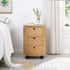 DOLIO Drum Chest Bedside Table, Barrel Side Table with Drawers Oak 3 Drawer - daals