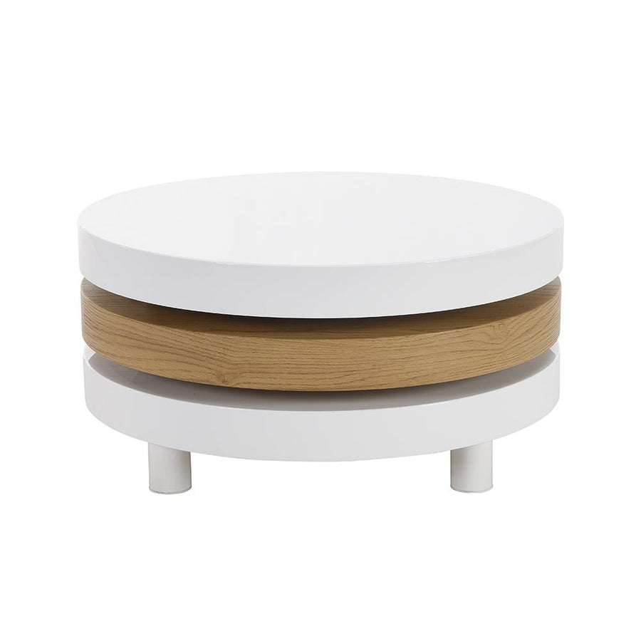 Gomboc 3 Tier High Gloss Rotating Coffee Table